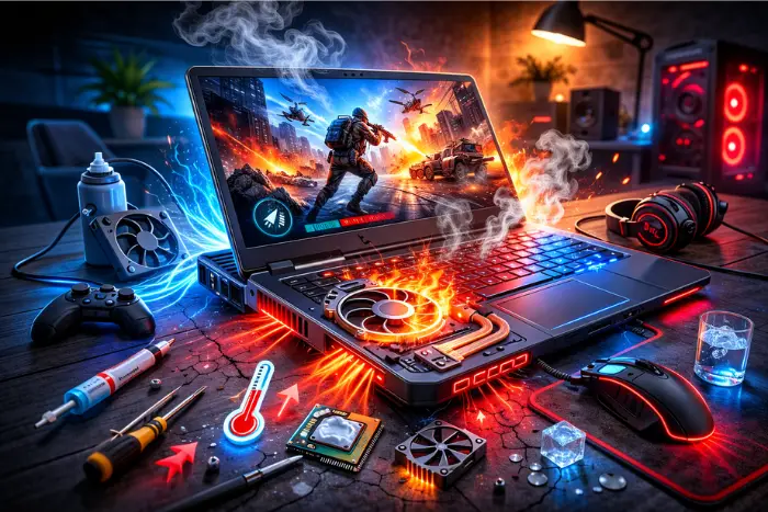 داغ شدن لپ‌تاپ هنگام بازی و خاموش شدن